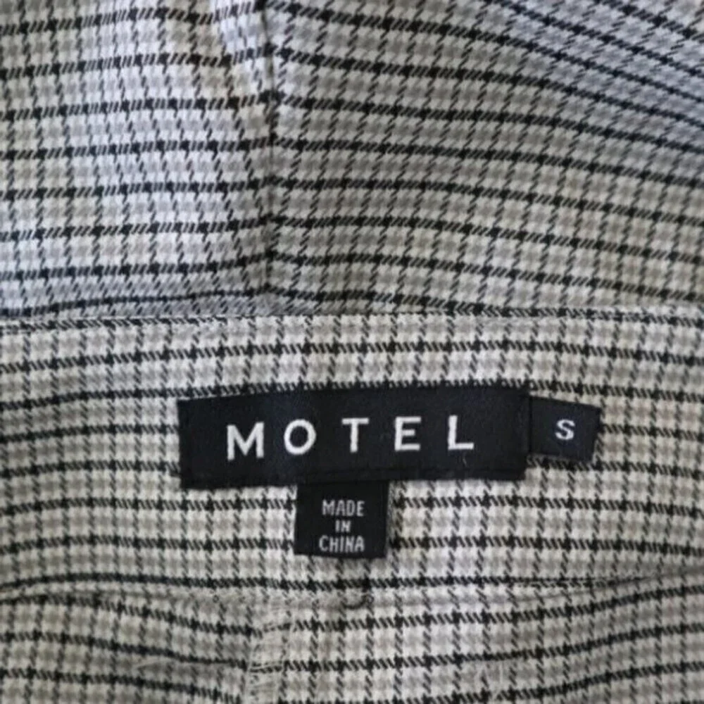 Motel Maiwa Women Size S Gray Herringbone Plaid Oversized Blazer Sakila Trouser